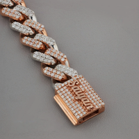 Pulsera de Cadena Cubana Unisex Plateada en Plata de Ley Stirling con Incrustaciones de Diamantes, Estilo Hiphop, Regalo, Joyería de Moda