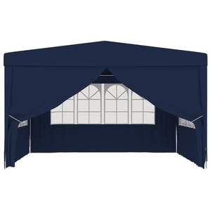 Grande Tenda Pieghevole per Feste in Polietilene Blu e Acciaio per Matrimoni ed Eventi - Product Image 3