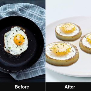 Nouvel arrivage en usine : Moule à œufs en acier inoxydable écologique SKI, moule à crêpes et omelettes en métal, outils de cuisine - Product Image 6