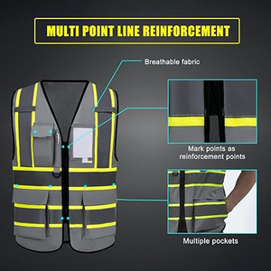 Chaleco de Seguridad de Tela con Logotipo, Alta Calidad, Venta al por Mayor, Alta Visibilidad, Reflectante, Nuevo Diseño, Chaleco de Trabajo de Seguridad, Cargado por Dress Sports - Product Image 2