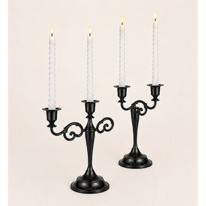 Wholesale Elegant <b>Black</b> <b>Candelabra</b> 3 Arm Candle Holder Metal Candlestick Stand for Wedding Centerpieces Gothic Table Decor - Product Image 3