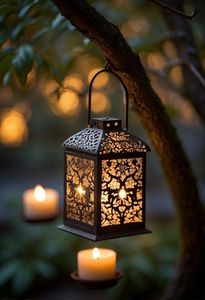 Faroles Decorativos Personalizados para Interiores y Exteriores, Faroles de Metal para Velas, Faroles de Piso Modernos de Estilo Rústico, Faroles Hechos a Mano de Acero Inoxidable - Product Image 6