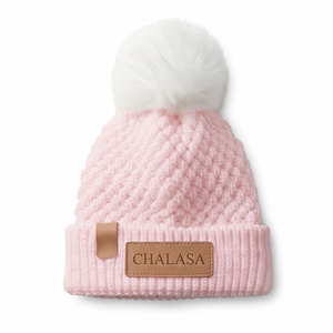 Wholesale CHALASA SPORTS Custom Logo Letter Travel Mohair Beanie Casual Fuzzy Jacquard <b>Winter</b> Knit <b>Hat</b> Unisex Warm Slouchy Skull - Product Image 3