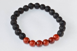New Fashion Red Jasper Diffuser Crystals Gemstone Beaded Lava Diffuser <b>Bracelet</b> - Product Image 2