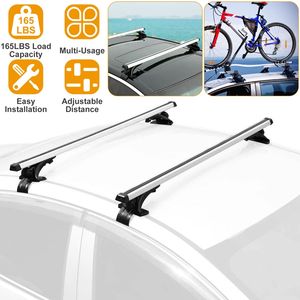 Barra Transversal Universal de Aluminio para Techo de 47.24 Pulgadas, Portaequipajes con Capacidad de 165 Libras, Compatible con la Mayoría de Vehículos y Camionetas - Product Image 2