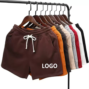 Nouvel Arrivage Short Homme Vintage en Maille Peignée Unie avec Cordon de Serrage, Coupe Décontractée Mi-longue, Teint Uni, Personnalisable - Product Image 1