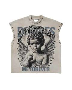 DISCOVER-IMPEX 2026 Camiseta sin Mangas con Estampado Gráfico para Hombre, Estilo Urbano, Informal, de Verano, de Algodón - Product Image 2