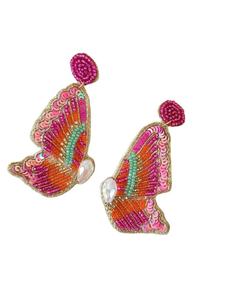 Boucles d'oreilles pendantes faites à la main en perles, bijoux bohèmes tendance pour femmes à prix avantageux - Product Image 4