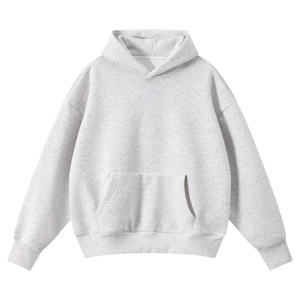 Sweat-shirt à capuche oversize pour homme, couleur unie, décontracté, avec poche kangourou, coupe classique, tissu French Terry, pour l'automne - Product Image 6