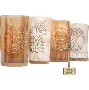 Vaso de Chupito Estilo Vikingo Premium, Hecho a Mano con Cuerno de Vaca Auténtico y Pulido, para Regalo de Navidad, Precio Bajo Disponible, AL AMLIK CRAFT - Product Image 1