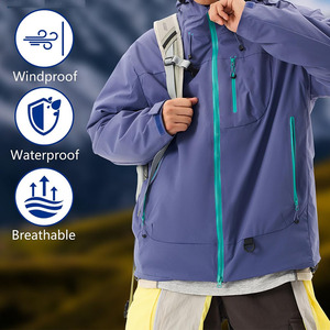 Chaqueta Softshell Flexible para Hombre, Ropa Exterior de Trekking, Resistente al Agua y al Viento, Chaqueta de Entrenamiento Softshell para Hombre - Product Image 6