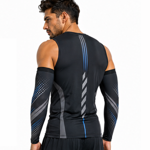 Mangas de compresión deportivas para hombre, personalizadas, para fitness, correr, ciclismo, entrenamiento, transpirables, elásticas, protectoras y de soporte. - Product Image 2