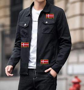 1 parche bordado de la bandera de Dinamarca, termoadhesivo o para coser, parche nacional de Dinamarca - Product Image 3