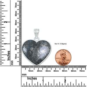 High Quality Marcasite <b>Heart</b> Pendants Silver-Plated Handmade Antique Silver Gray Wholesale Healing Gemstone Pendants - Product Image 4
