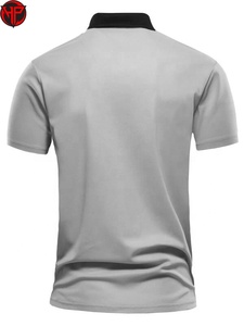 Camiseta Casual de Manga Corta para Hombre, Transpirable, de Poliéster/Algodón, 220g, Tejido de Punto, en Blanco, Negro y Gris - Product Image 6