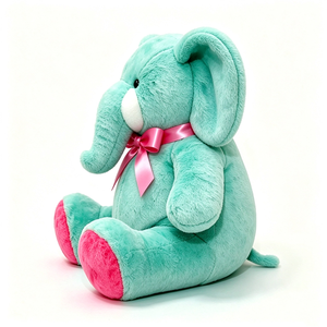 customized Plush <b>Soft</b> Plush <b>Elephant</b> Stuffed Animal <b>Toy</b> With Pink Bow 51cm-99cm For Kids Age 3 And Above Unisex - Product Image 5