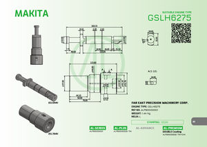 ไต้หวันแบรนด์ใหม่สำหรับ Akasaka DM26R มากิต้า KNLH6275 GSLH6275 Hanshin LUK28ลูกสูบเครื่องยนต์ดีเซลทางทะเล - Product Image 4