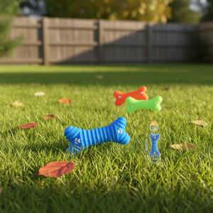 Juguete Masticable para Mascotas Yommy, Hueso de 14.6cm, Azul, Verde, Naranja, Juguete para Perros - Product Image 3