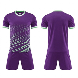 Conjunto de Uniforme de Fútbol Verde Oliva de Estilo Único RA, Cuello en V, Manga Corta, Diseño a Rayas, Uniformes de Fútbol que Absorben la Humedad - Product Image 4