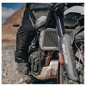 Protection de radiateur argentée au design unique pour les motos New Himalayan 450 et Guerrilla 450 – Accessoires de protection de refroidissement KXA00404 - Product Image 5