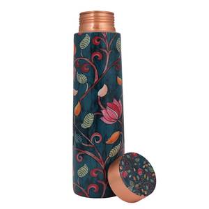 Pure Copper Eco-Friendly Water Bottle Bulk Wholesale Handmade Screw-On Lid Supplier Premium <b>Drinking</b> Custom Logo Back to School - Product Image 1
