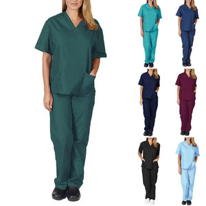 Ensemble de Blouse et Pantalon Médical pour Femme, Col en V, Manches Courtes, Uniforme d'Infirmière Doux et Respirant, Tenue Chirurgicale d'Hôpital, Vêtements pour Clinique Dentaire - Product Image 5