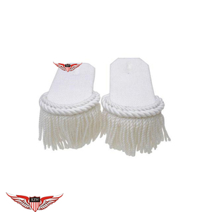 Épaulettes de luxe vintage en coton blanc pour grossistes – Franges pour parades et cérémonies - Product Image 1