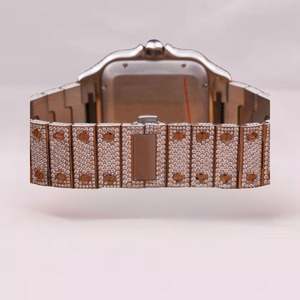 Reloj de Diamantes Moissanite Moderno Más Vendido para Hombre, Reloj de Pulsera de Acero Inoxidable para Viajes y Negocios, Disponible para la Venta - Product Image 4