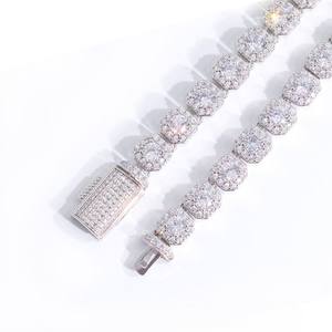 <b>Cushion</b> Cut Tennis Chain Necklace VVS Moissanite Diamond Hip Hop Luxury <b>Statement</b> Jewelry for Men Unisex Premium Style Accessory - Product Image 2