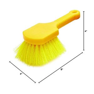 Spazzola Multiuso Resistente da 8 Pollici per Pulizia Esterna di Ruote e Pneumatici, con Manico in Plastica e Setole Sintetiche per Lavaggio Auto - Product Image 3