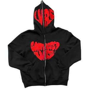 Sudaderas personalizadas para mujer Venta al por mayor Puff Printing Streetwear French Terry Hood Plain Zip Cotton Regular Fit Front Logo Position - Product Image 5