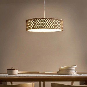 Lámpara Colgante de Moda en Tendencia, Tejida con Cuerda de Papel Ecológica, Estilo Tambor, para Decoración de Techo en Hogar, Hotel, Resort, Comedor - Product Image 6
