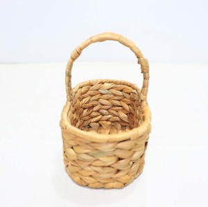 Cesta de Regalo Tejida de Jacinto de Agua Natural Rústico con Asa, Ecológica, Ligera, Organizador de Almacenamiento para Picnic - Product Image 2