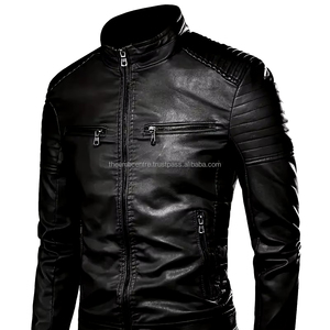 Recién llegado, chaqueta de cuero a la moda personalizada para hombre, ropa a la moda, nuevo estilo, venta directa de fábrica 2024, chaqueta de cuero para hombre - Product Image 1