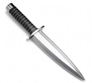 Cuchillo artesanal de acero inoxidable satinado con mango segmentado negro, pieza ejecutiva de exhibición para manualidades DIY OEM - Product Image 2