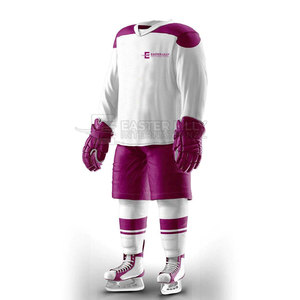 Ensemble de maillots et uniformes de hockey sur glace personnalisés en gros avec tissu respirant et à séchage rapide pour l'entraînement et les vêtements de sport - Product Image 3
