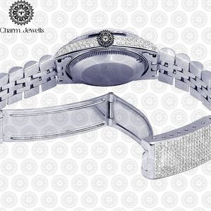 Charm_Jewells Luxury Stainless Steel <b>Watch</b> <b>Case</b> Mechanical Movement Luminous Auto Date 10 Bar Water Resistant Folding Clasp - Product Image 4