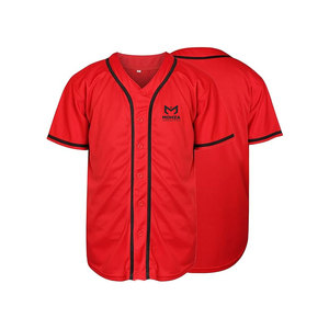 Venta Directa de Fábrica, Camiseta de Béisbol de Manga Corta para Hombre, Transpirable, de Secado Rápido, 100% Poliéster, Cuello en V, Ropa Deportiva - Product Image 1