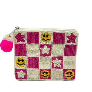 Pochette de soirée pour femme, faite main, en perles de rocaille, motif GAME DAY, utilisable comme portefeuille ou trousse de maquillage - Product Image 6