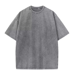 T-shirt personnalisé avec logo frontal, vintage, délavé à l'acide, DTG DTF, coupe classique pour homme, poids lourd, 100% coton, écologique, séchage rapide - Product Image 4