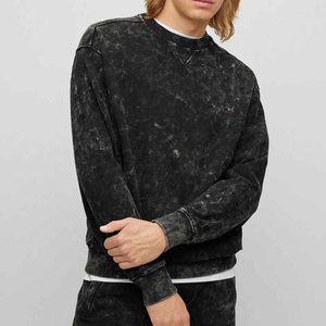 Men's Crew Neck Solid Color Pullover Sweatshirt Regular Fit Knitted Cotton Casual Autumn Wear Anti-Pilling - Product Image 5