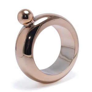 Designer <b>Bracelet</b> Hip Flask Metallic <b>Rainbow</b> Drink Container Wearable Flask For Parties Travel And Fashion Use From India - Product Image 2