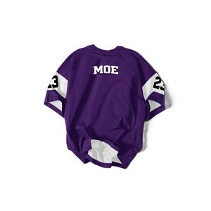 Camiseta de Fútbol Americano Extra Grande de 220 GSM con Bloques de Color Personalizados, Camiseta de Equipo de Algodón, Suministro de Marca Privada OEM - Product Image 3