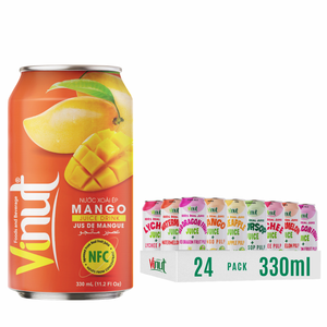 Vinut 330มล. เครื่องดื่มน้ำมะม่วงปราศจากน้ำตาลฉลากส่วนตัวบรรจุภัณฑ์แบบขวดมีตัวอย่างให้ฟรีบนเวียดนาม - Product Image 1