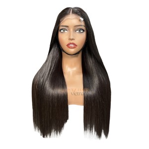 Pelucas de encaje suizo 2x6 de 20 pulgadas, cabello humano virgen vietnamita, listas para usar, estilo liso. - Product Image 2