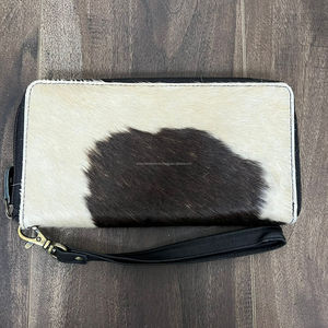 New 2025 Premium Quality Designer Cowhide Leather Clutch Genuine Leather Long Wristlet Wallet for Women Zip Around Clutch Purse - Product Image 4
