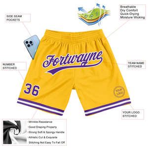 <b>Customized</b> Sports Team Shorts 100% Polyester Mesh Sublimated Club Name Training Basketball Athletic Shorts for Teamwear - Product Image 5