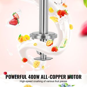 Frullatore Commerciale ad Alta Velocità 400W, 4200 Giri/min, Regolazione Velocità Continua, Mixer per Gelato in Acciaio Inox 304 - Product Image 3