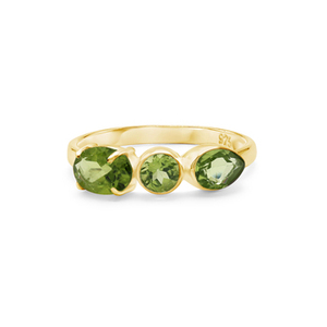 Anillo de Compromiso y Boda 2026, Anillo Fino de Plata de Ley 925 con Peridoto Verde Natural, Corte Brillante Ovalado y Facetado - Product Image 5