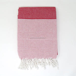 Serviette de Fouta de Hammam Turc à Armure Plate Minimaliste avec Design en Coton Écologique Blanc Pur Serviette de Plage Fouta - Product Image 4